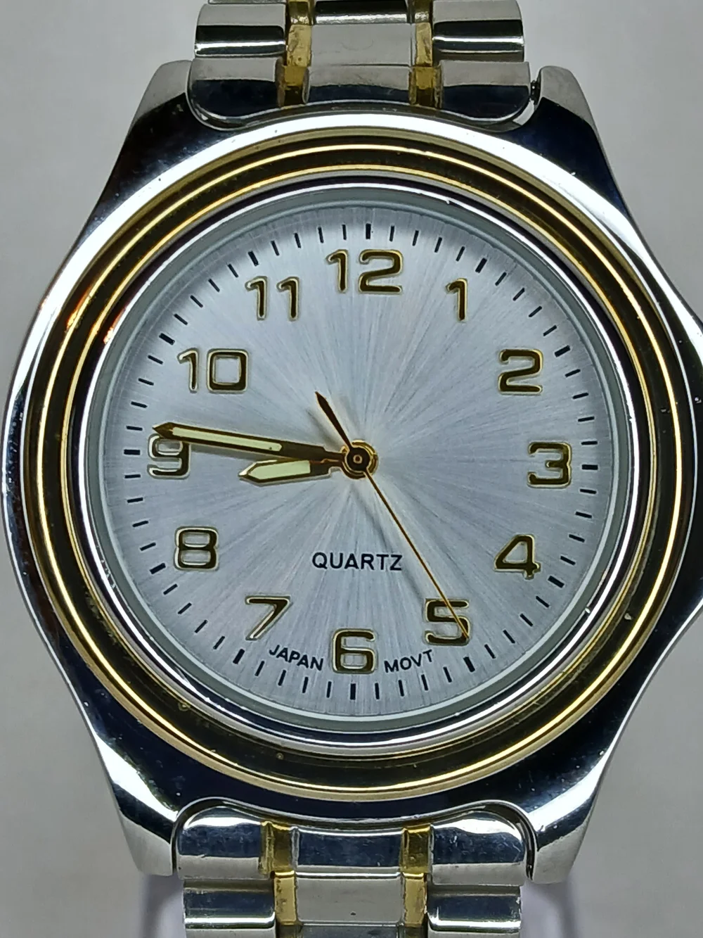 Puritan Watch PUR60473W Two Tone Silver Dial Gold Numbers Japan Movt